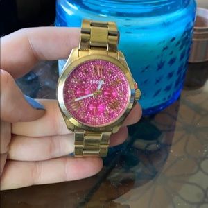 Pink Fossil Watch